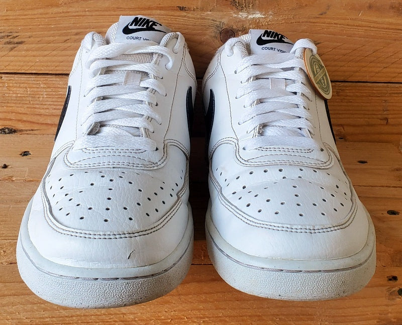 Nike Court Vision Low Leather Trainers UK7/US8/EU41 DH2987-101 White/Black