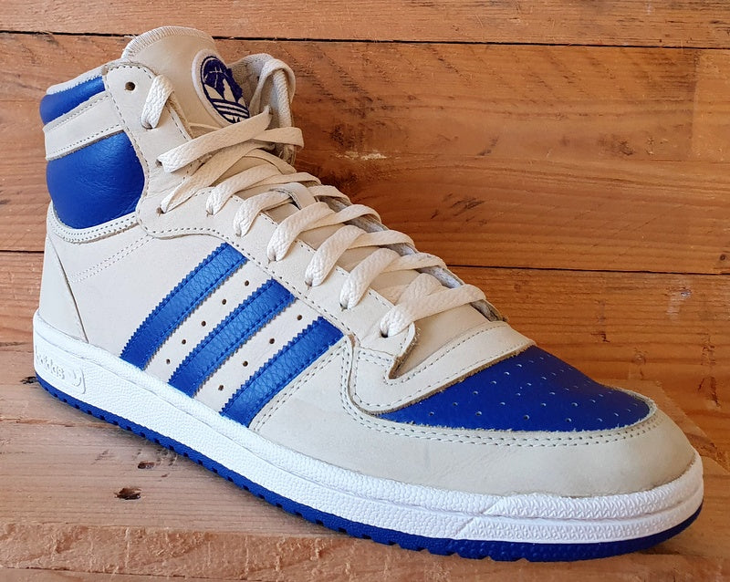 Adidas Top Ten RB Mid Leather Trainers UK10.5/US11/EU45 FZ6022 Cream/Royal Blue