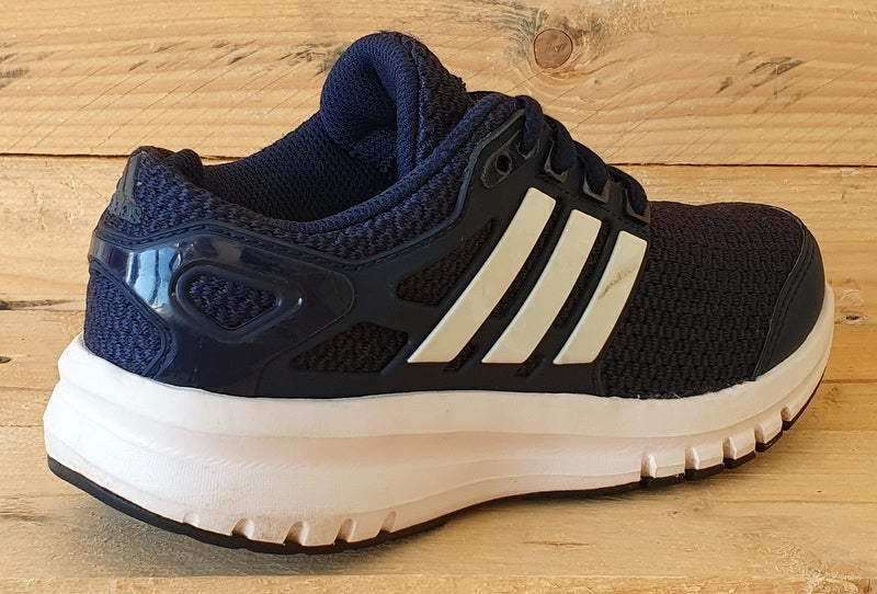 Adidas Run Low Textile Trainers UK1/US1.5/EU33 BY2485 Navy Blue/White
