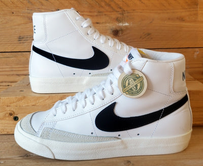 Nike Blazer 77 Mid Leather Trainers UK4/US6.5/EU37.5 CZ1055-100 White/Black