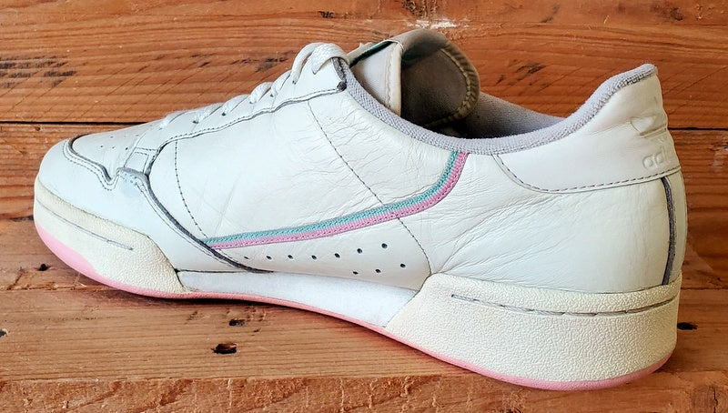 Adidas Continental 80 Low Leather Trainers UK11/US11.5/EU46 BD7645 Cream/Pink