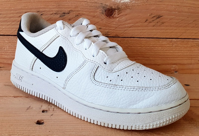 Nike Air Force 1 Low Leather Trainers CZ1685 100 White Black UK2 US2.5Y EU34