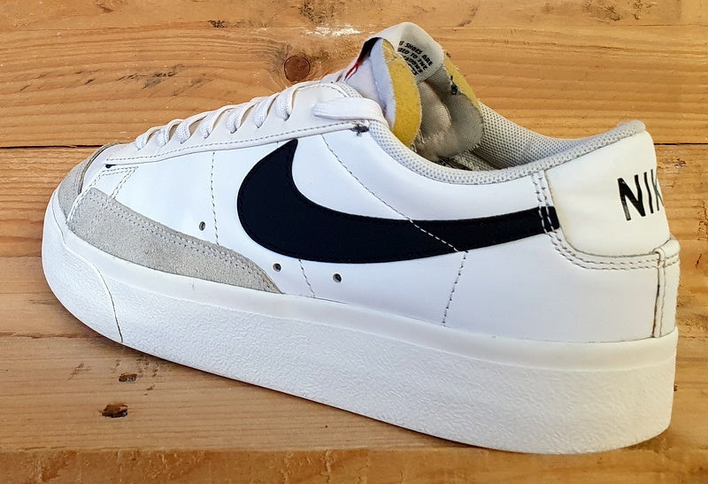 Nike Blazer Platform Low Leather/Suede Trainers UK6/US8.5/EU40 DJ0292-101 White