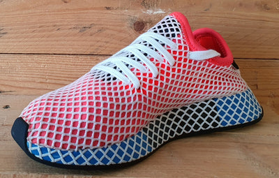 Adidas Deerupt Low Textile Trainers UK6/US6.5/EU39 CQ2624 Solar Red Bluebird