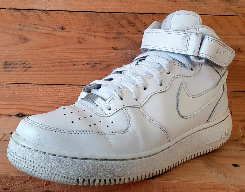 Nike Air Force 1 Mid Leather Trainers UK9/US10/EU44 315123-111 Triple White