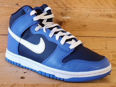 Nike Dunk Mid Leather Trainers UK6/US7/EU40 DJ6189-400 Medium Blue/Midnight Navy