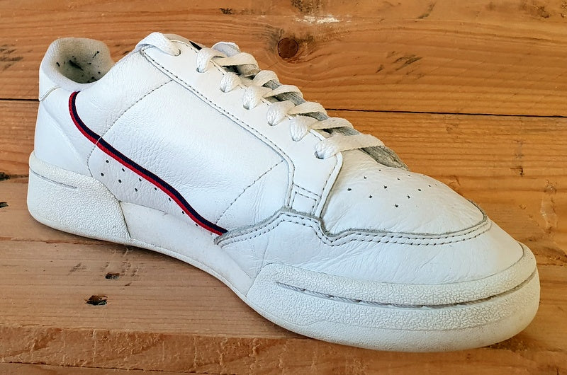 Adidas Continental 80 Low Leather Trainers UK7/US7.5/EU40.5 G27706 White/Red