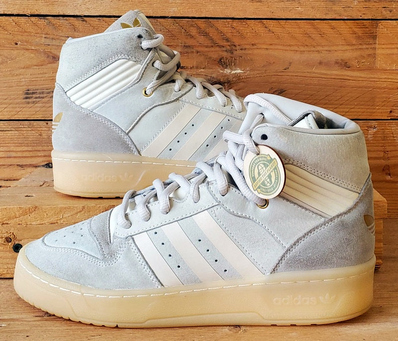 Adidas Rivalry Mid Suede Trainers UK7/US7.5/EU40.5 FZ6324 Cream/Grey/Gum