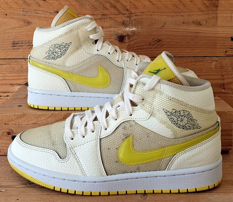 Nike Air Jordan 1 Mid SE Trainers UK6.5/US9/EU40.5 DB2822-107 Volt Yellow