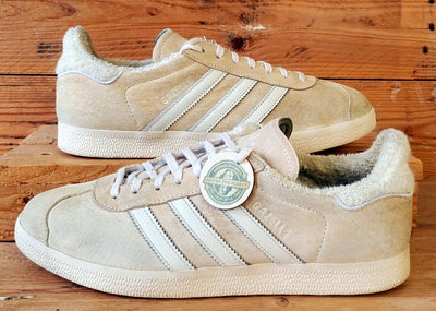 Adidas Gazelle Low Suede Trainers UK8.5/US9/EU42.5 EE5501 Ecru Tint/White