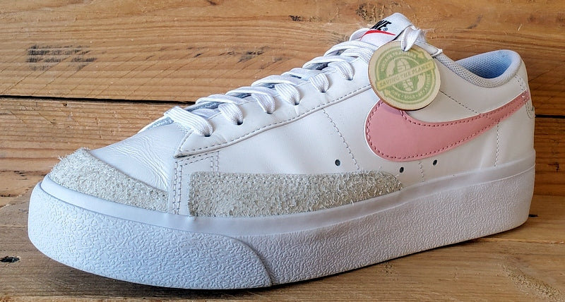 Nike Blazer Platform Low Leather Trainers UK7/US9.5/EU41 DJ0292-103 White/Pink