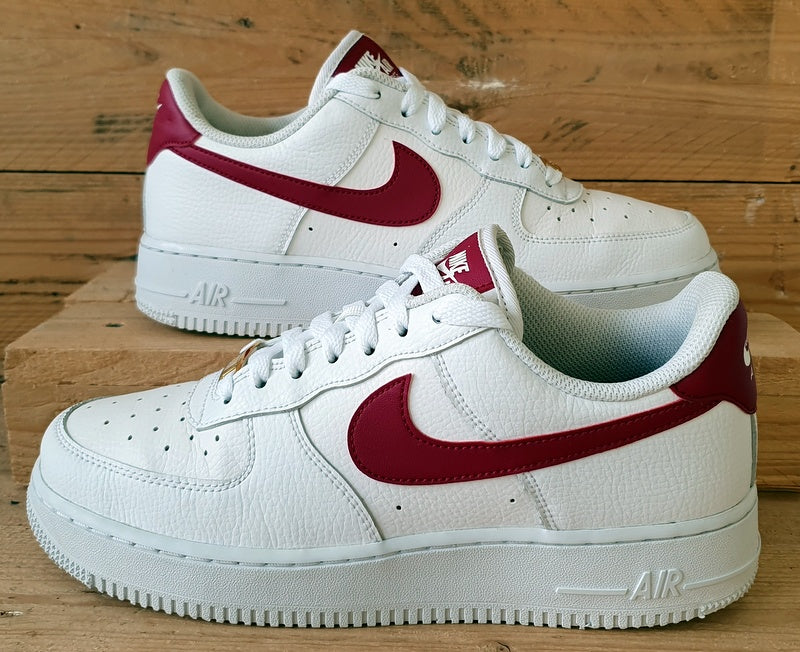 Nike Air Force 1 '07 Leather Trainers UK6/US8.5/EU40 315115-154 White Noble Red