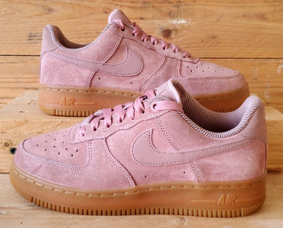 Nike Air Force 1 Low Suede Trainers UK4.5/US7/EU38 AA0287-600 Particle Pink/Gum