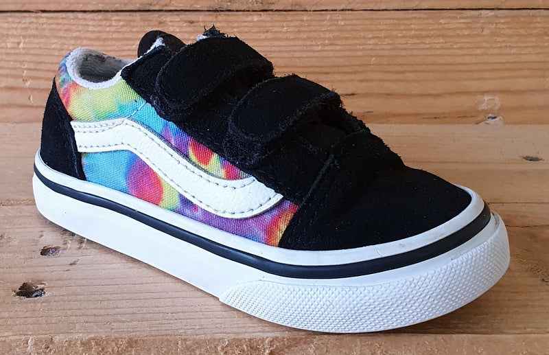 Vans Off The Wall Low Suede Kids Trainers UK6.5/US7/EU23.5 508731 Black Rainbow