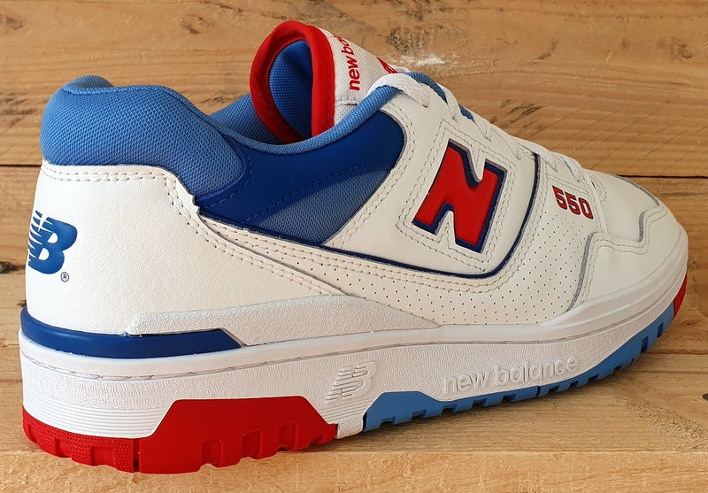 New Balance 550 Low Leather Trainers UK10.5/US11/EU45 BB550NCH White/Red/Blue