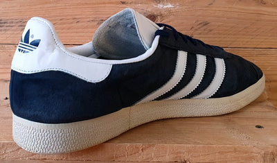 Adidas Originals Gazelle Low Suede Trainers UK12/US12.5/EU47 BB5478 Navy/White