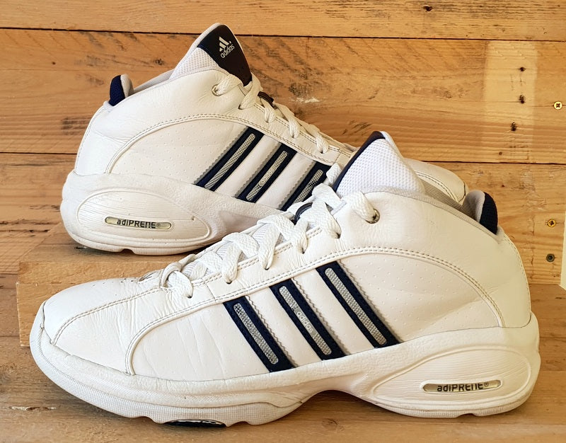 Adidas Adiprene Mid Leather Trainers UK11.5/US12/EU46.5 809055 White/Navy