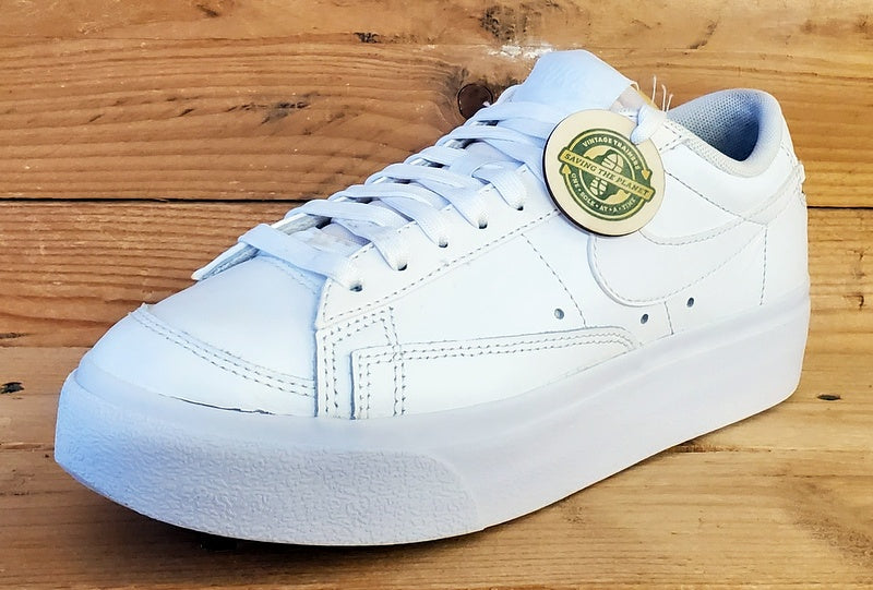 nike blazer low white leather trainers