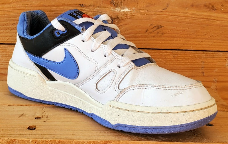 Nike Full Force Low Leather Trainers UK6/US7/EU40 FB1362-100 White/Blue