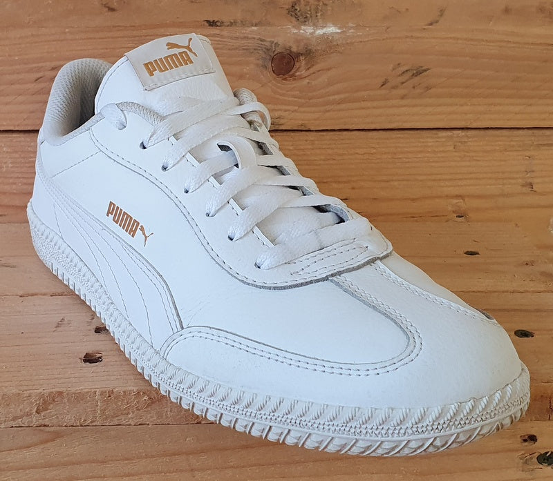 Puma Astro Cup Low Leather Trainers UK9/US10/EU43 364585-03 White/Gold