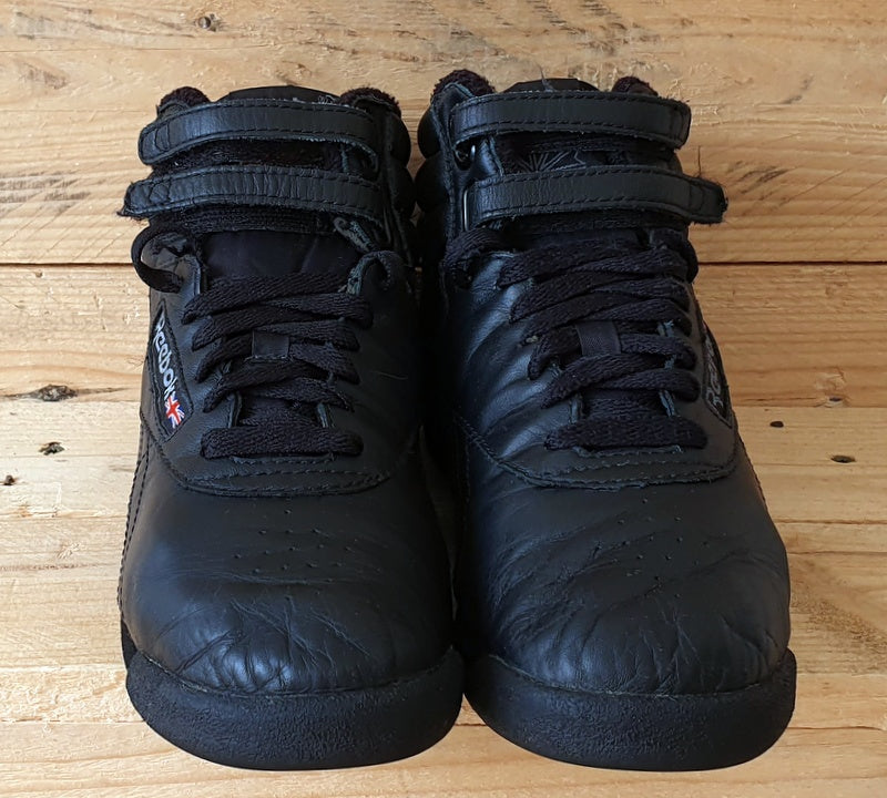 Reebok Ex-O-Fit Mid Leather Trainers UK4.5/US7/E37.5 RA811 PYE 2-71 Triple Black