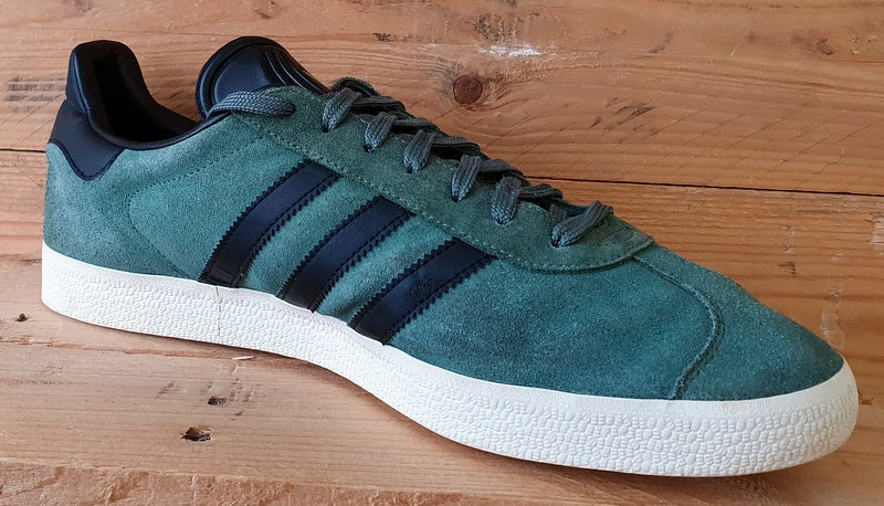 Adidas Gazelle Low Suede Trainers UK12/US12.5/EU47 BZ0033 Trace Green Black