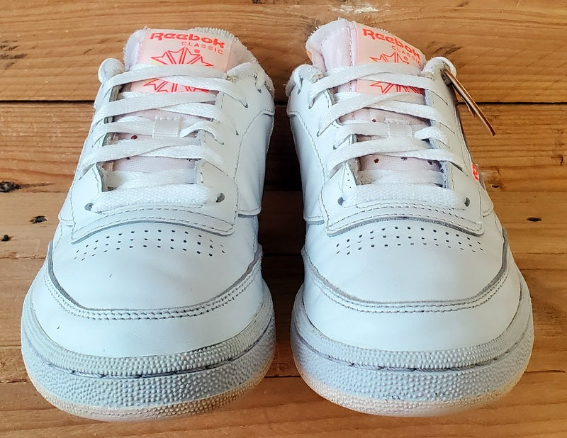 Reebok Club C 85 Low Leather Trainers UK5.5/US8/EU38.5 FY5163 White/Flare Orange