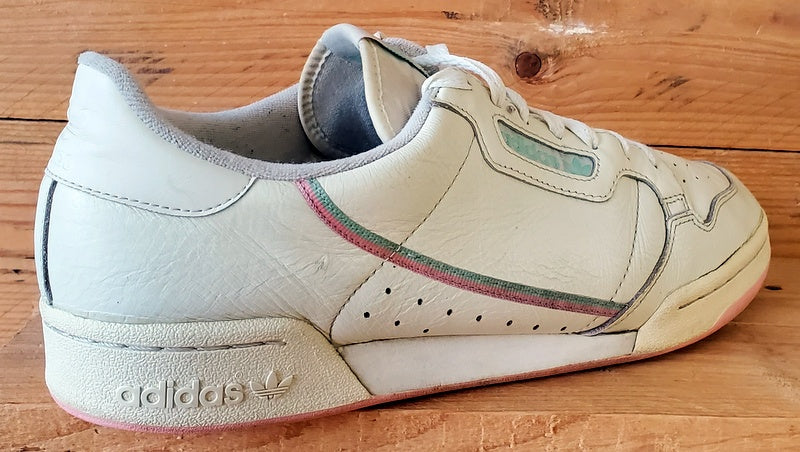 Adidas Continental 80 Low Leather Trainers UK11/US11.5/EU46 BD7645 Cream/Pink