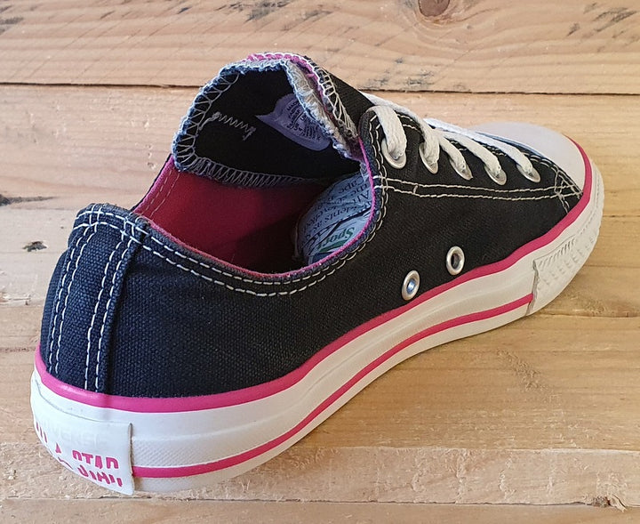 Converse Chuck Taylor Double Tongue Trainers UK3.5 US4 EU36 654365F Black Pink VintageTrainers