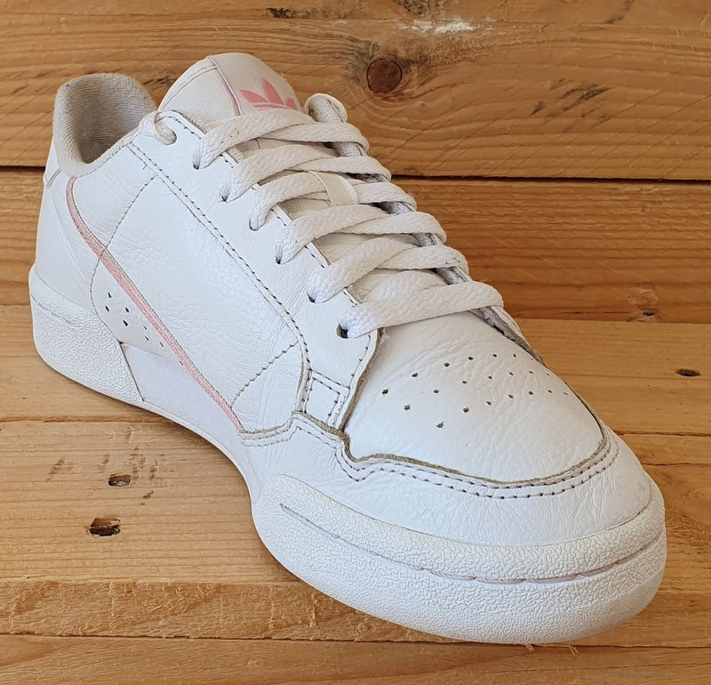 Adidas Continental 80 Low Leather Trainers UK4/US5.5/EU36.5 G27722 White/Pink