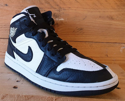 Nike Air Jordan 1 Mid Leather Trainers UK5/US7.5/EU38.5 DR0501-101 Black/White