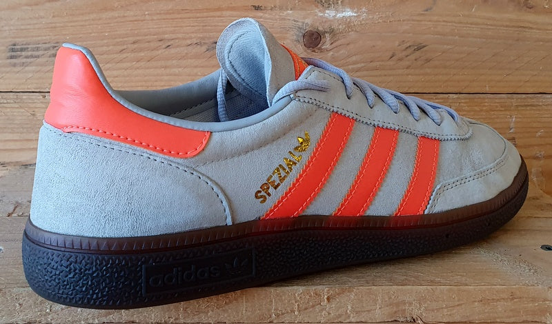 Adidas Handball Spezial Low Suede Trainers UK9/US9.5/EU43 EE5729 Grey/Coral/Gold