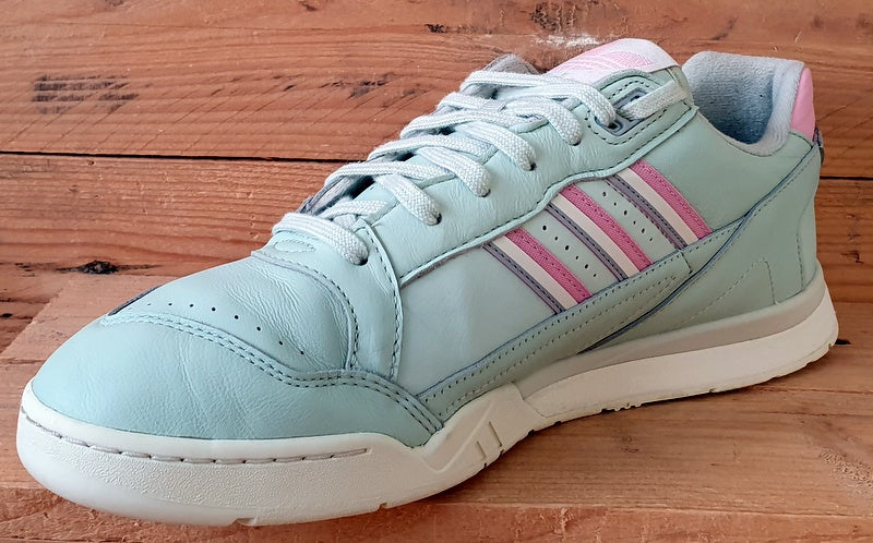 Adidas AR Low Leather Trainers UK10.5/US11/EU45 D98156 Linen Green True Pink