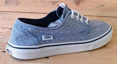 Vans Off The Wall Low Canvas Trainers UK6.5/US9/EU40 TB4R Polka Dot Blue