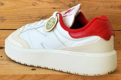 New Balance CT302 Low Leather Trainers UK8/US8.5/EU42 CT302VB White/Red