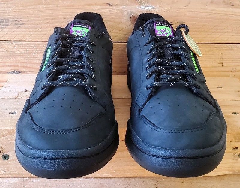 Adidas Continental 80 Low Suede Trainers UK9.5/US10/EU44 FU9392 Black/Purple
