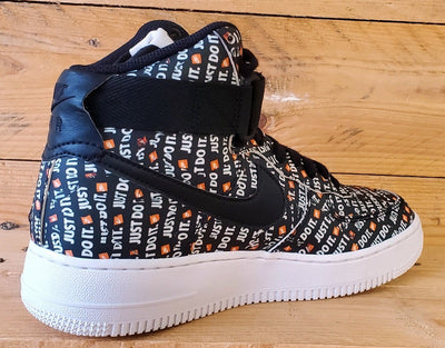 Nike Air Force 1 JDI Pack Mid Leather Trainers UK5/US7.5/EU38.5 AO5138-001 Black