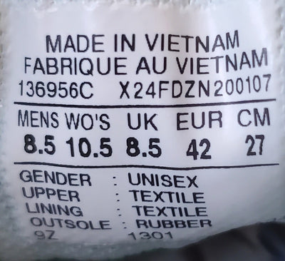 Converse All Star Low Canvas Trainers UK8.5/US8.5/EU42 136956C White/Green