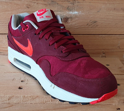 Nike Air Max 1 Premium Low Leather Trainers UK9/US10/EU44 512033-660 Atomic Red