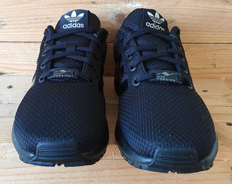 Adidas Originals ZX Flux Low Textile Trainers UK3.5/US4/EU36 G54575 Triple Black