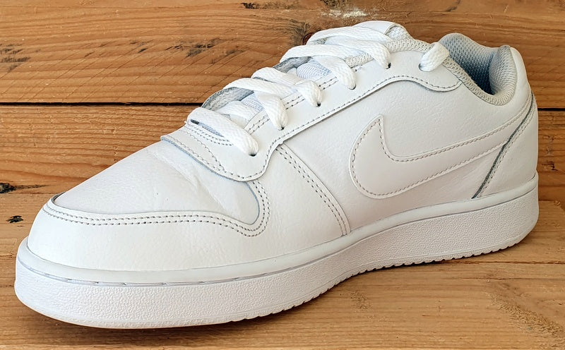 Nike Ebernon Low Leather Trainers UK7/US9.5/EU41 AQ1779-100 Triple White