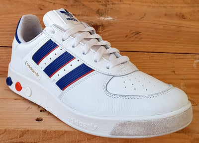 Adidas G.S. Court Low Leather Trainers UK8/US8.5/EU42 GX9449 White/Blue