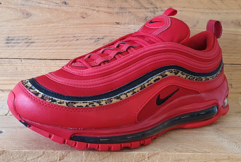 Nike Air Max 97 Low Trainers UK8/US10.5/EU42.5 BV6113-600 Leopard Pack Red