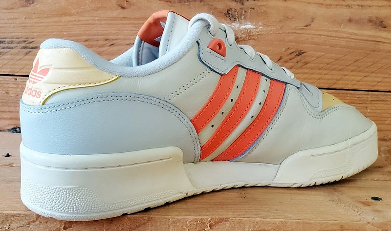 Adidas Rivalry Low Leather Trainers UK8/US9.5/EU42 H68109 Grey/Orange/White