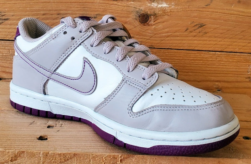 Nike Dunk Low Leather Trainers UK4/US4.5Y/E36.5 FB9109-104 Platinum Violet/White