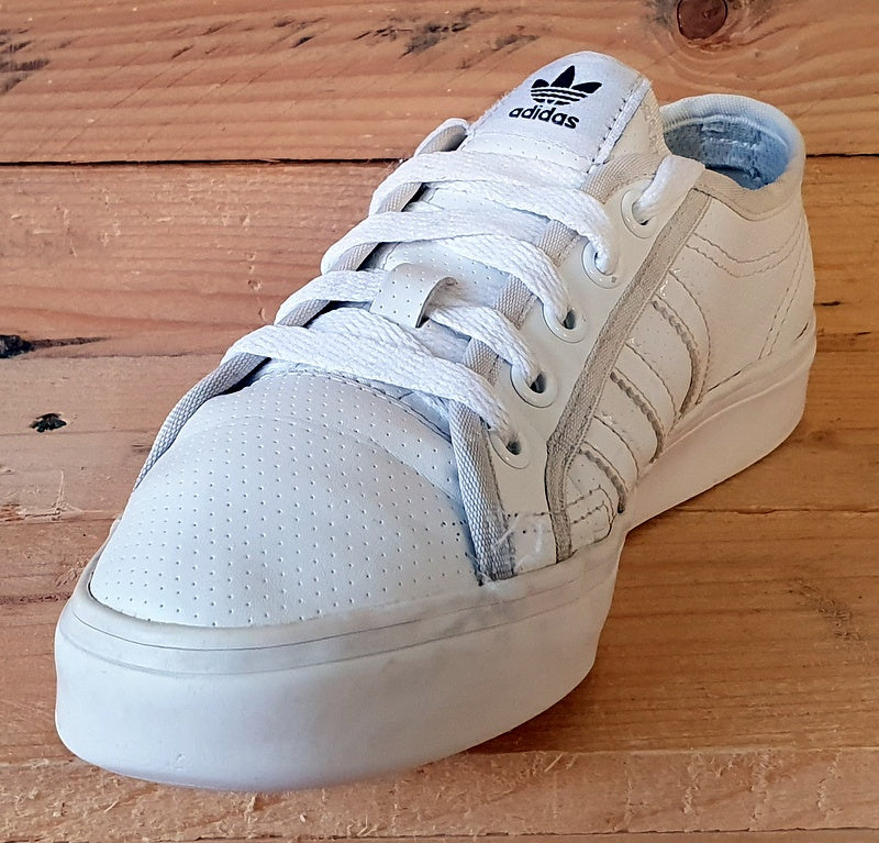 Adidas Original Nizza Low Leather Trainers UK3 US3.5 EU35.5 BB5574 Triple White VintageTrainers