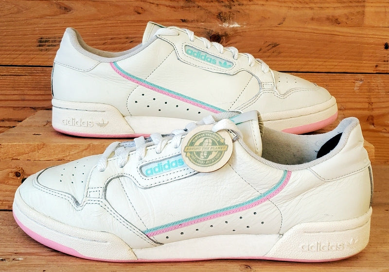 Adidas Continental 80 Low Leather Trainers UK8.5/US9/EU42.5 BD7645 Off White
