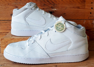 Nike Priority Mid Leather Trainers UK10/US11/EU45 641893-110 Triple White