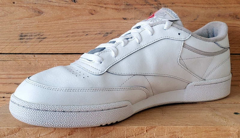 Reebok Club C 85 Low Leather Trainers UK12/US13/EU47 100000154 Triple White