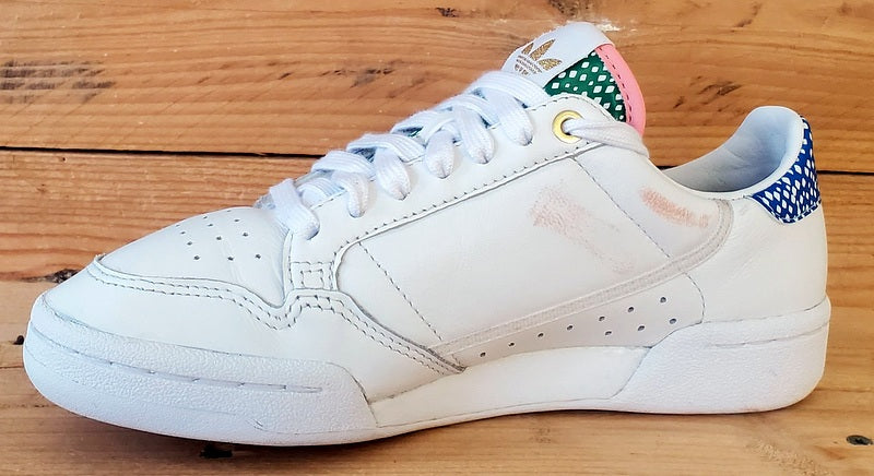 Adidas Continental 80 Low Leather Trainers UK4/US5.5/EU36.5 FW2534 White